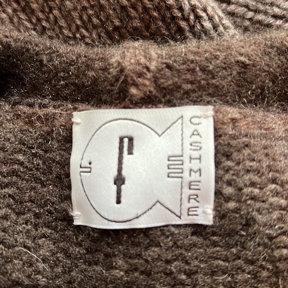 F Cashmere 100% cashmere oversized cropped sweater hand painted size small - Picture 3 of 11